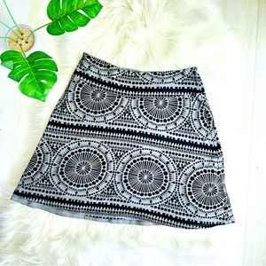 3x$25 Reversible Gray Geometric Design Pull-on Skirt, Small